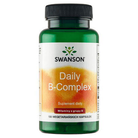 Swanson Daily B-Complex, B-vitaminen, 100 plantaardige capsules