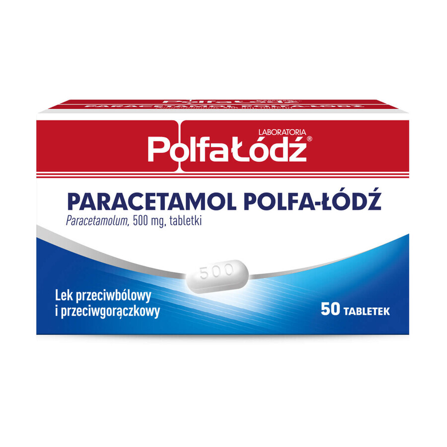 Laboratoria PolfaŁódź Paracetamol 500 mg, 50 tablets