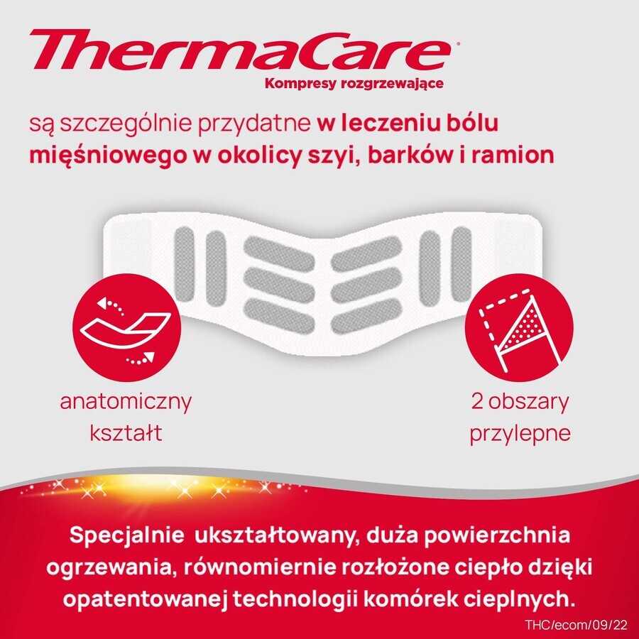 ThermaCare, verwarmende kompressen voor nek, schouders, polsen, 2 stuks