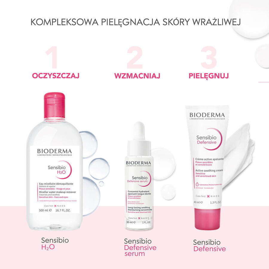 Bioderma Sensibio Defensive, verzachtend vochtinbrengend serum voor het gezicht, gevoelige huid, 30 ml