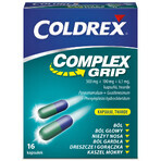 Coldrex Complex Grip 500 mg + 100 mg + 6,1 mg, 16 capsules