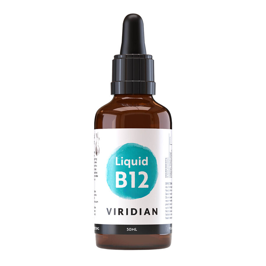 Viridian Liquid B12, vitamina B12 100 µg, gocce, 50 ml