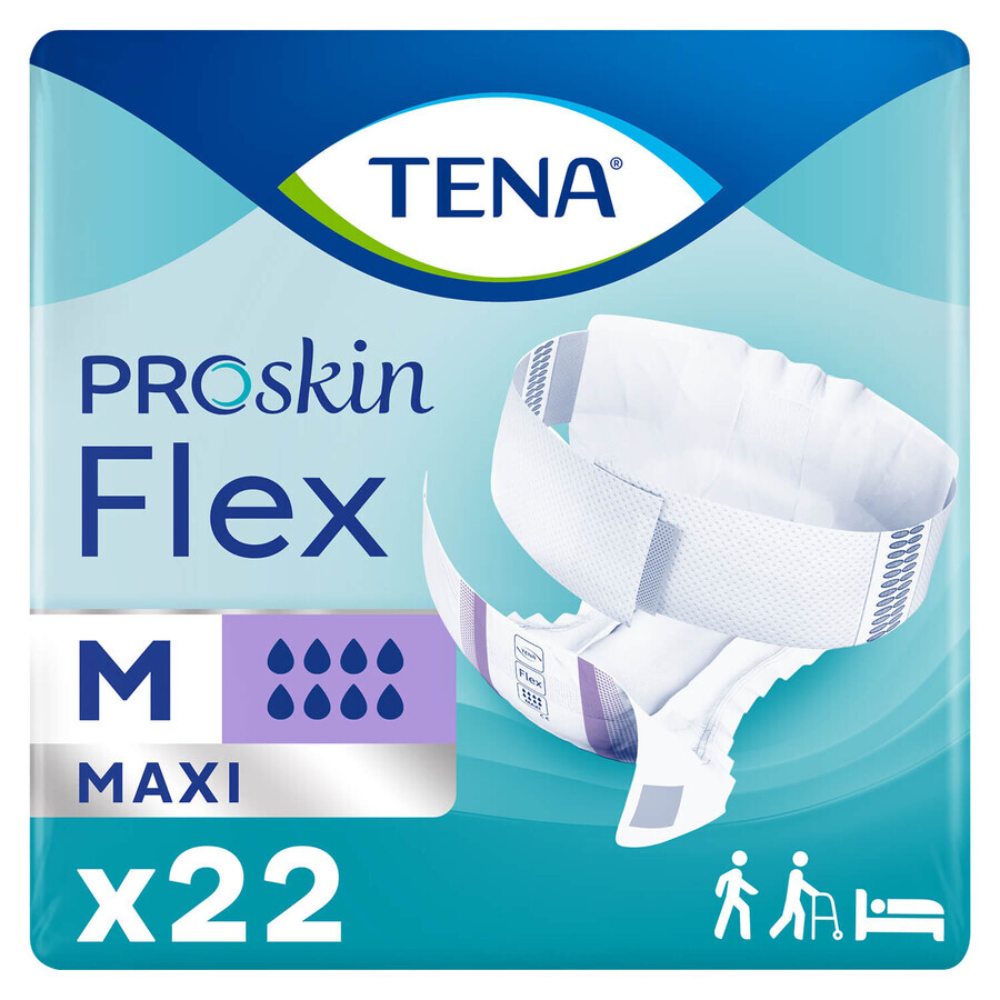 Tena Flex ProSkin, scutece, mărimea M, 71-102 cm, Maxi, 22 unități