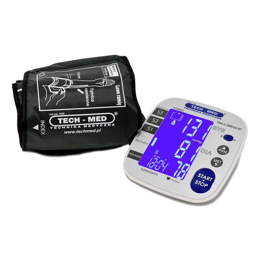 Tech-Med TMA-6 Omega Automatic Upper Arm Blood Pressure Monitor with Power Supply