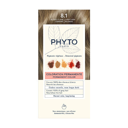 Phyto Phytocolor, permanente haarverf, 8.1 licht asblond, 50 ml