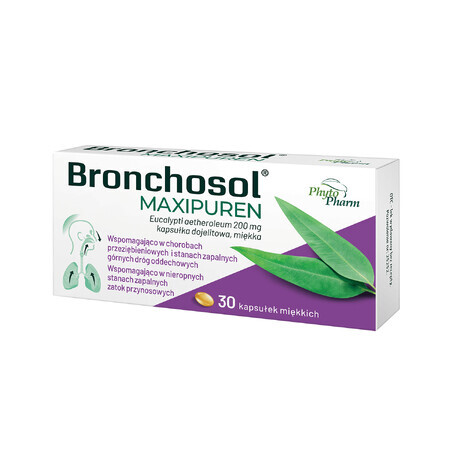 Bronchosol Maxipuren 200 mg, 30 zachte maagsapresistente capsules