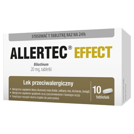 Allertec Effect 20 mg, 10 tablets