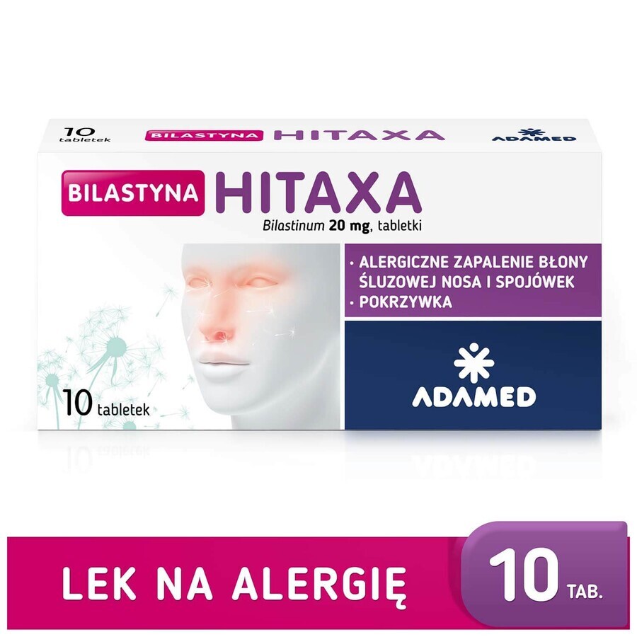 Bilastine Hitaxa 20 mg, 10 tablets