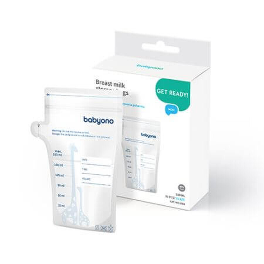 BabyOno, bewaarzakjes voor moedermelk, 180 ml x 30 stuks