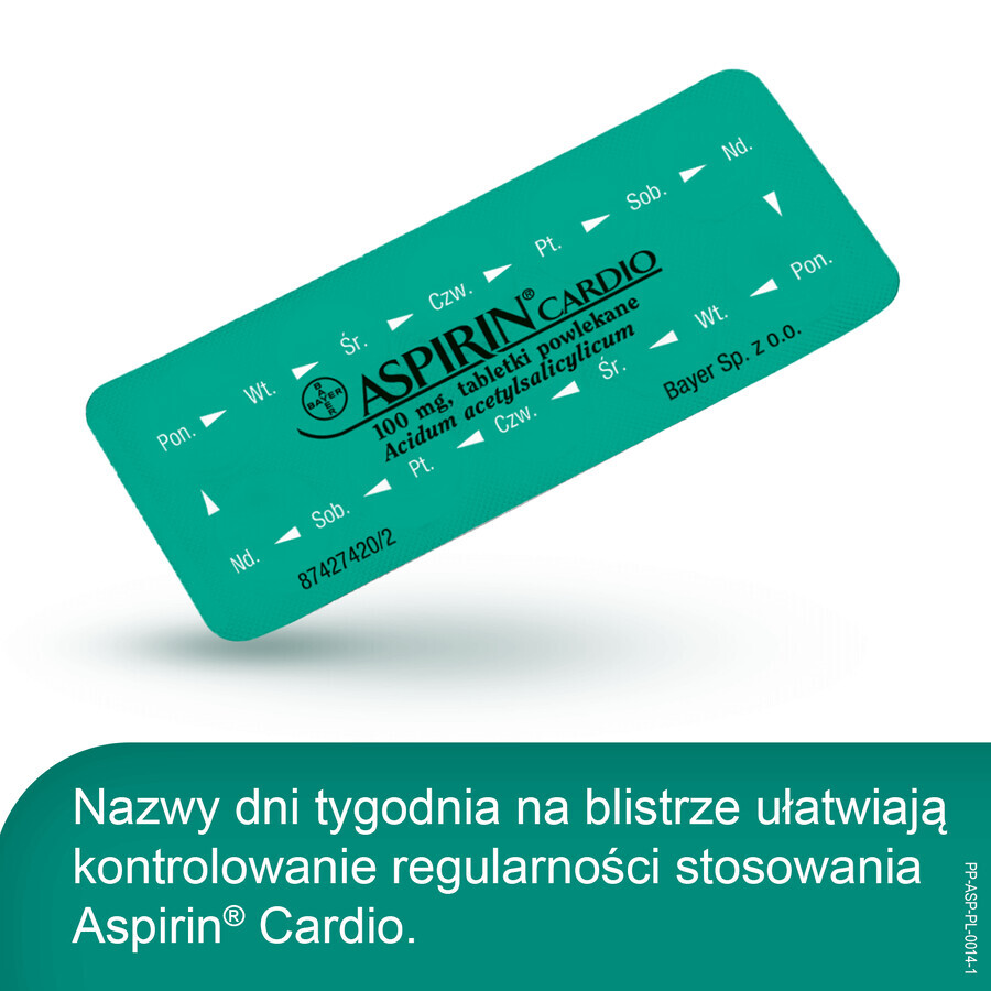 Aspirin Cardio 100 mg, 56 film-coated tablets