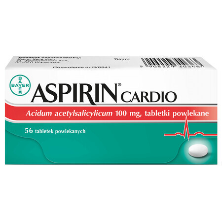 Aspirin Cardio 100 mg, 56 film-coated tablets