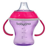 BabyOno, gobelet à bec souple, rose, à partir de 3 mois, 180 ml