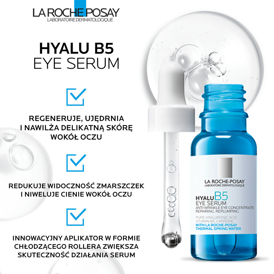 La Roche-Posay Hyalu B5, ser antirid pentru ochi, 15 ml