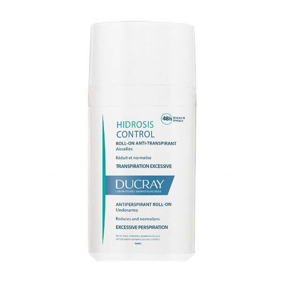 Ducray Hidrosis Control, antitranspirant roll-on 48h, 40 ml