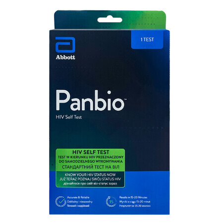 Panbio HIV Self Test, test sanguin rapide pour la détection des anticorps VIH-1 et VIH-2, 1 pièce