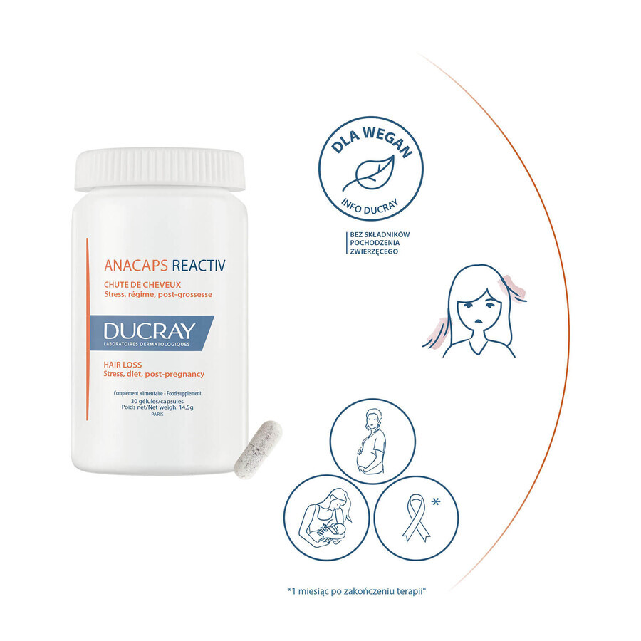 Ducray Anacaps Reactiv set, 3 x 30 capsules