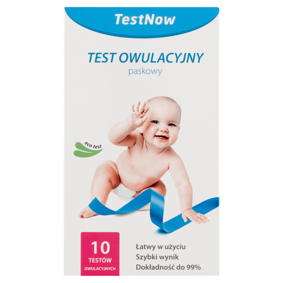 Test Now, ovulatietest, striptest, 10 stuks