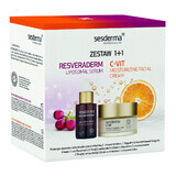 Sesderma set, C-Vit, hydraterende gezichtscrème, 50 ml + Resveraderm Antiox, liposoom serum, 30 ml