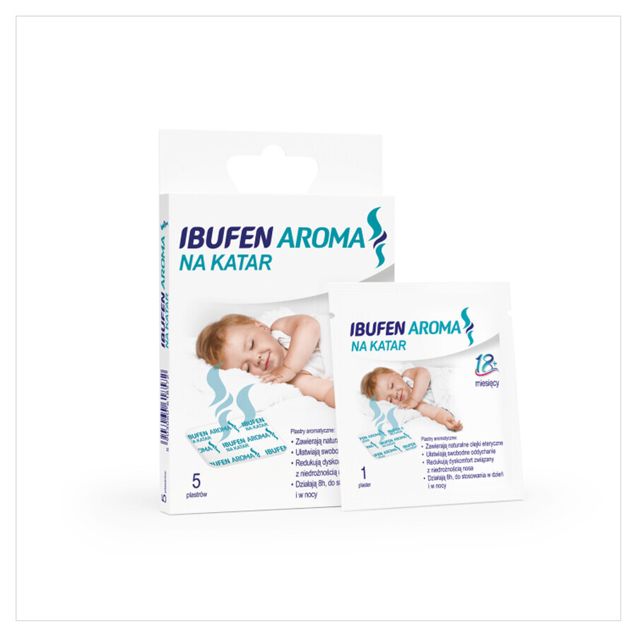 Ibufen Aroma Na Katar, aromapleister, vanaf 18 maanden, 5 stuks