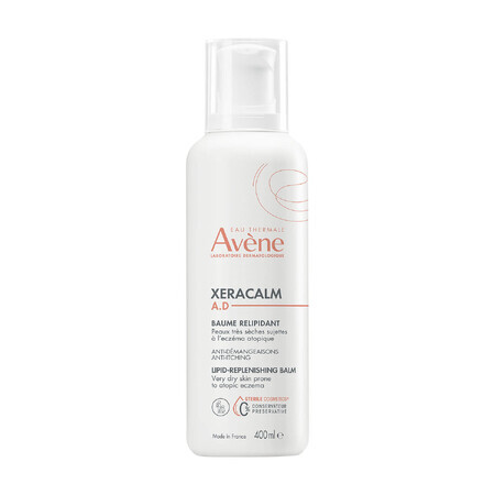 Avene XeraCalm AD, Lipid Replenishing Lotion for Face and Body, Very Dry, Atopic and Itchy Skin, 400ml