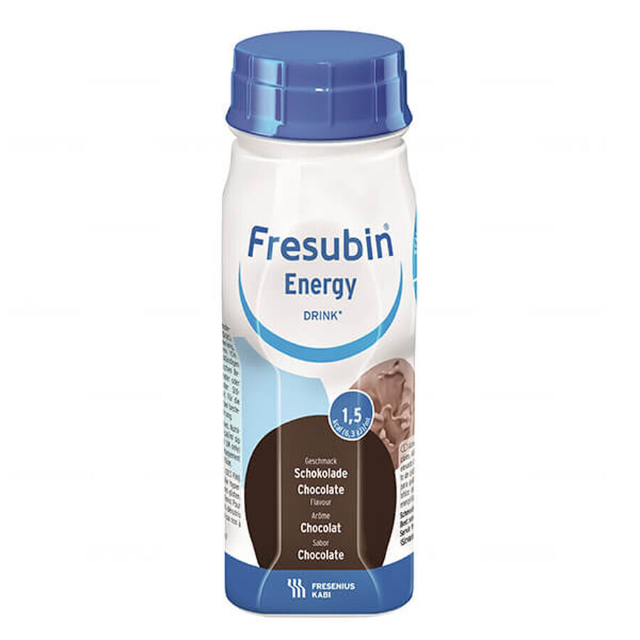 Fresubin Energy Drink, préparation nutritionnelle, goût chocolat, 4 x 200 ml