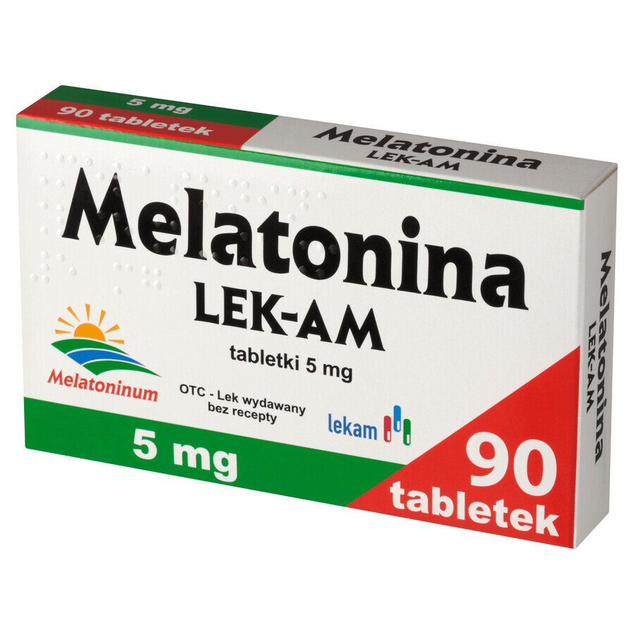 Melatonina LEK-AM 5 mg, 90 comprimidos