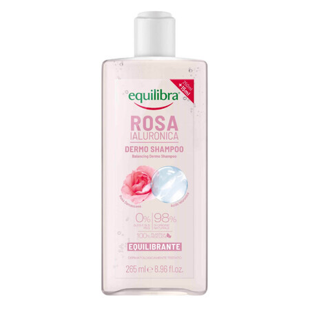 Equilibra Rosa, balancing shampoo, rose and hyaluronic acid, 265 ml