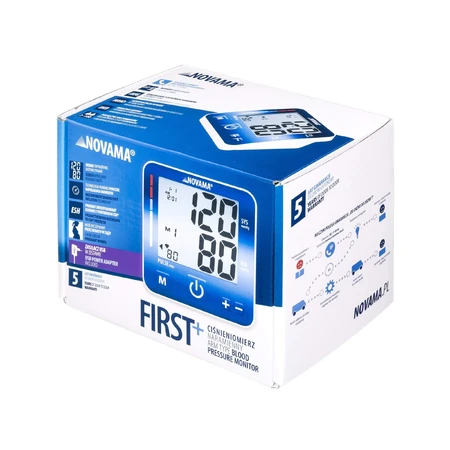 Novama First+, tensiómetro de brazo con fuente de alimentación