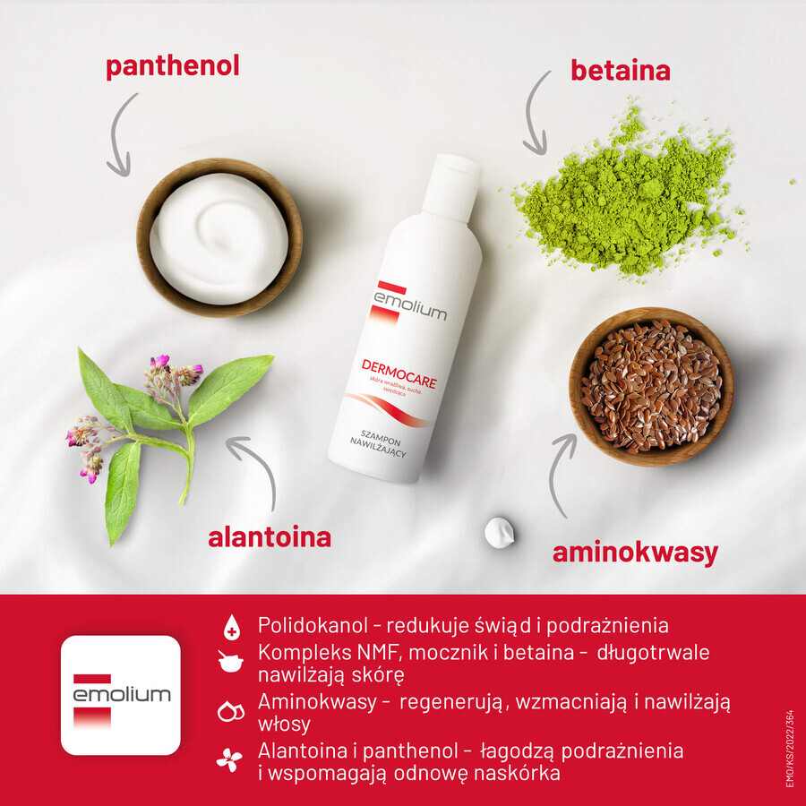 Set Emolium Dermocare, shampoo for hair, from 1 month, 200 ml + washing cream gel, from 1 month, 400 ml