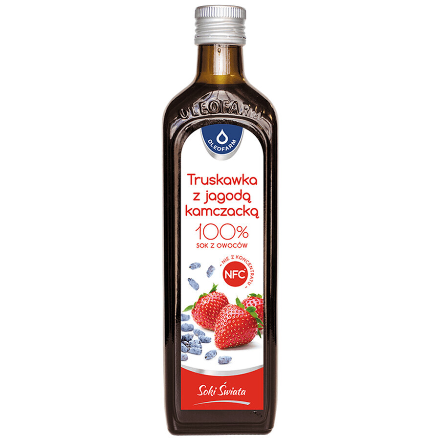 Oleofarm Sap van de Wereld Aardbei met Kamchatka bes, 100% vruchtensap, 490 ml