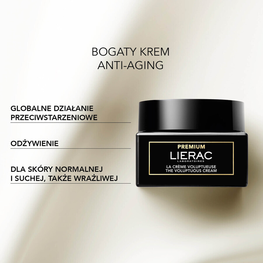 Lierac Premium, cremă anti-îmbătrânire bogată, 50 ml