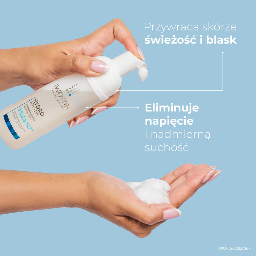 Set Iwostin Hydro Sensitia, espuma micelar, 165 ml + crema hidratante, SPF 15, 50 ml