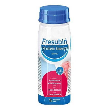 Fresubin Protein Energy, voedingspreparaat, aardbeiensmaak, 4 x 200 ml