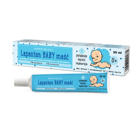 Botanic Help Lapanten Baby, beschermende zalf tegen luieruitslag voor baby's en kinderen vanaf dag 1, 50 ml