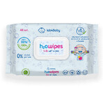 Lab4baby H2O Wipes Baby, lingettes humidifiées à l'eau, dès la naissance, 48 pièces