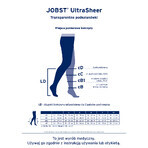 Jobst Ultra Sheer, șosete de compresie pentru genunchi, CCL2, vârf închis, mărimea 2, naturale