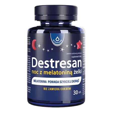 Destressan Night with melatonin jelly, cherry flavor, 30 pieces