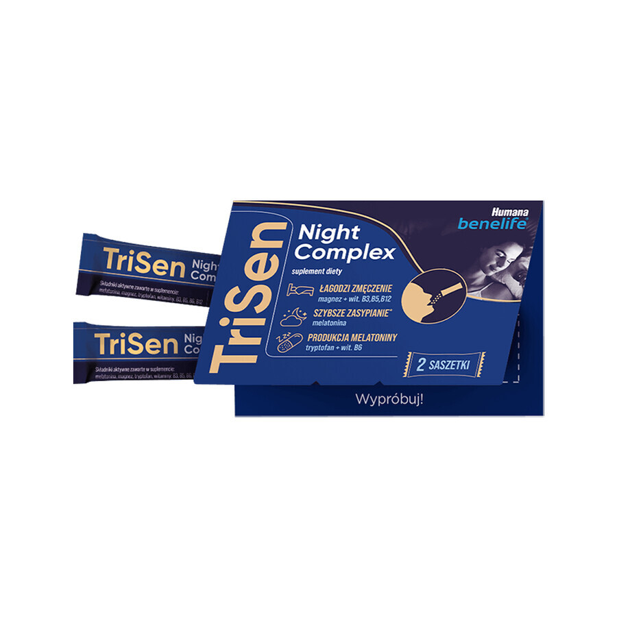 Humana Benelife TriSen Nacht Complex, 2,4 g x 2 sachets