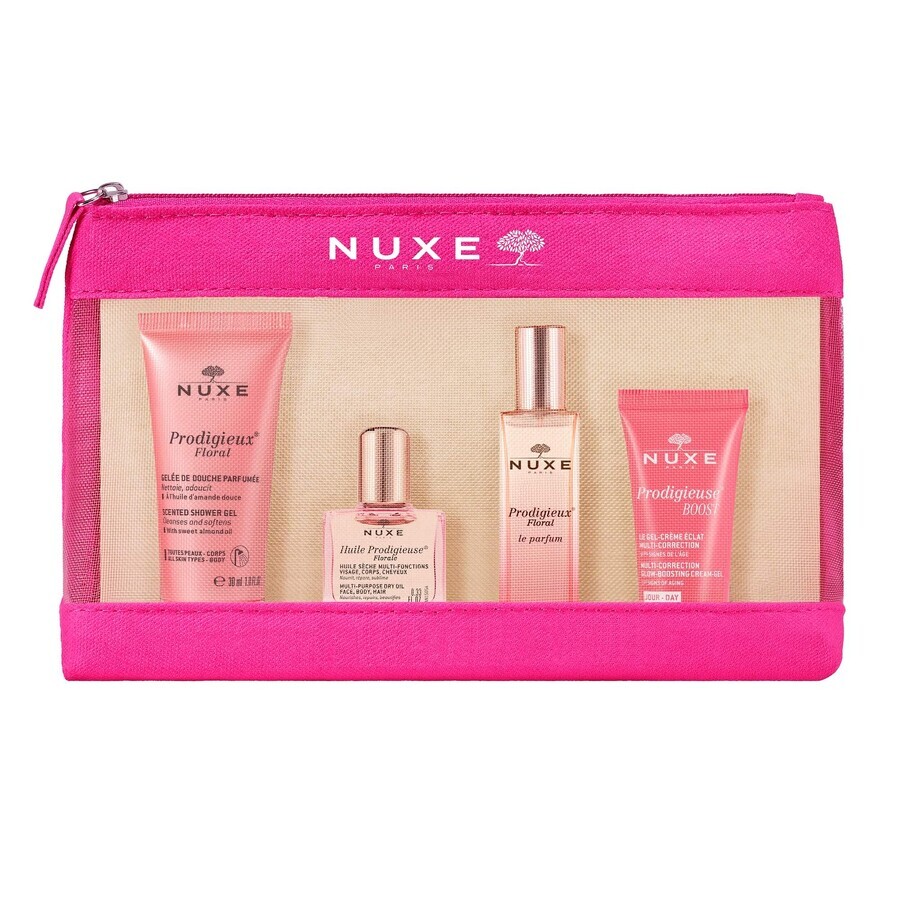 Nuxe Prodig Floral set con trousse, gel doccia, 30 ml + olio, 10 ml + profumo, 15 ml + crema, 15 ml