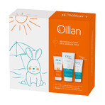 Set Oillan Sun, Beschermende gezichts- en lichaamsemulsie, SPF 50, 100 ml + badgel 3in1, 200 ml + hydraterende dermocrème, 75 ml gratis