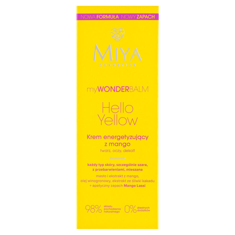 Miya myWONDERBALM Hello Yellow, stimulerende crème met mango, 75 ml