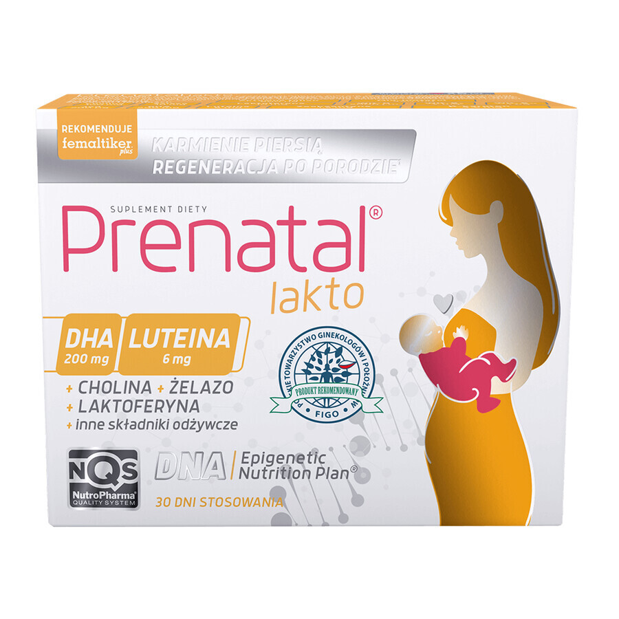 Prenatal Lakto, 30 hard capsules + 30 soft capsules