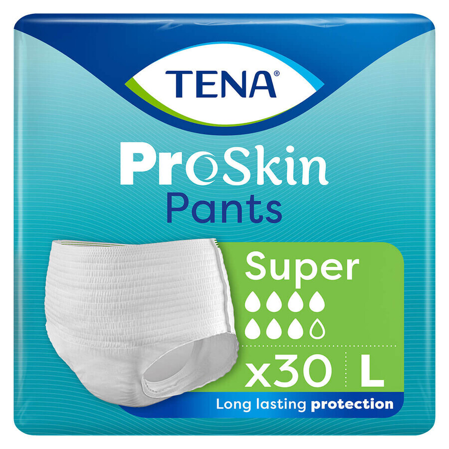 Tena Pants Proskin, slip assorbente, taglia L, 100-135 cm, Super, 30 pezzi