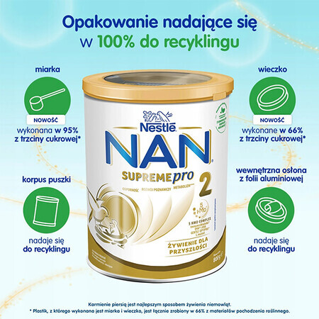 Nestle NAN Supremepro 2 HM-O, opvolgmelk voor zuigelingen vanaf 6 maanden, 800 g