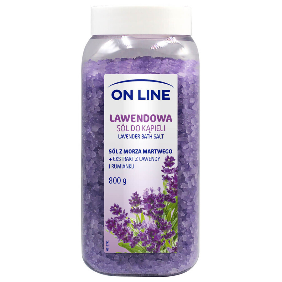 On Line, sare de baie, Lavandă, 800 g