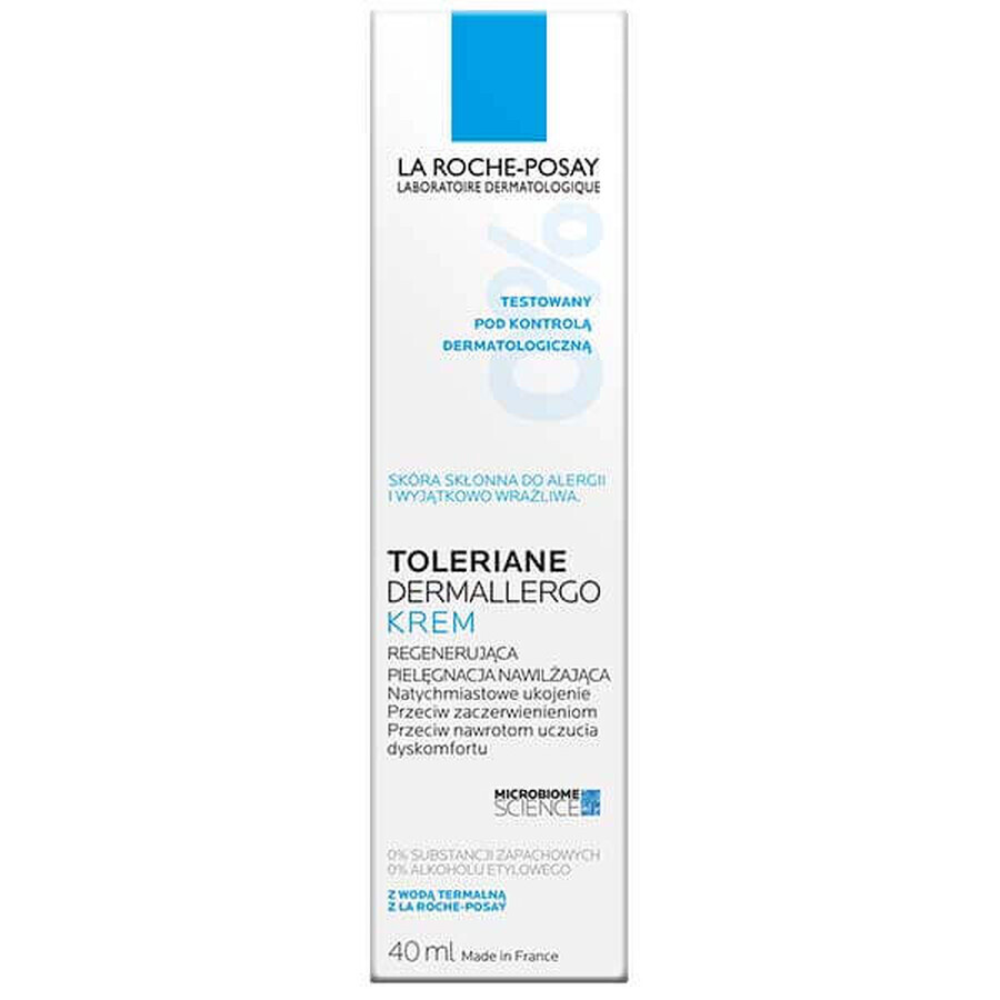 La Roche-Posay Toleriane Dermallergo, face cream, regenerating moisturizing care, 40 ml