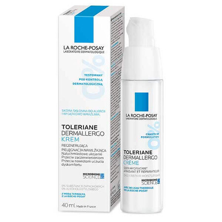 La Roche-Posay Toleriane Dermallergo, face cream, regenerating moisturizing care, 40 ml