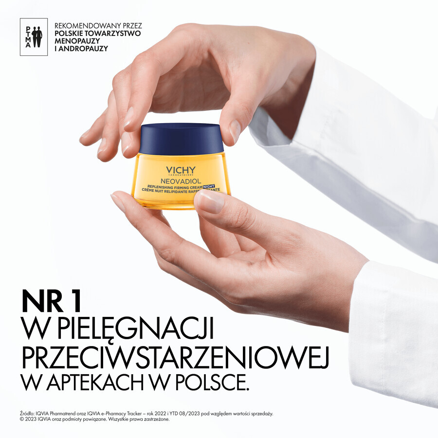 Vichy Neovadiol Post-Menopauze, herstellende nachtcrème tegen huidverslapping, 50 ml