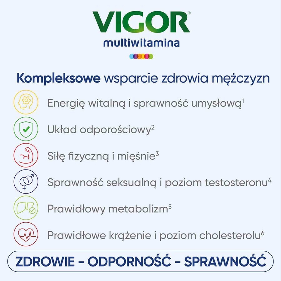 Vigor Multivitamin On 50+, 60 comprimés