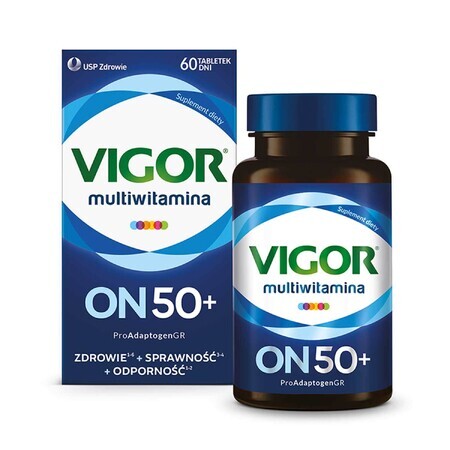 Vigor Multivitamin On 50+, 60 comprimés